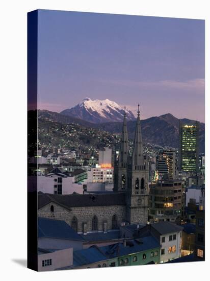 La Paz and Mount Illampu, Bolivia, South America-Charles Bowman-Stretched Canvas