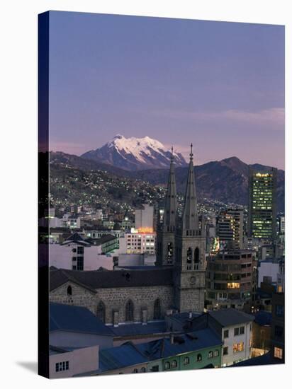 La Paz and Mount Illampu, Bolivia, South America-Charles Bowman-Stretched Canvas