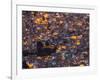 La Paz at Dusk with Patchwork Lit Up Buildings-Alex Saberi-Framed Photographic Print