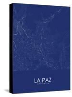 La Paz, Bolivia Blue Map-null-Stretched Canvas