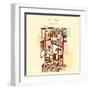 La Paz, Bolivia, Latin America. Hand Drawn Vintage Postcard in Vector-babayuka-Framed Art Print