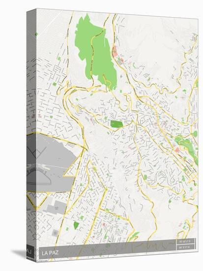 La Paz, Bolivia Map-null-Stretched Canvas