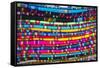 La Paz, Bolivia. Textiles for sale in handicraft market, in La Paz, Bolivia.-Anthony Asael-Framed Stretched Canvas