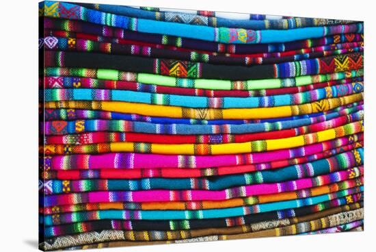 La Paz, Bolivia. Textiles for sale in handicraft market, in La Paz, Bolivia.-Anthony Asael-Stretched Canvas