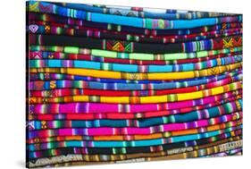 La Paz, Bolivia. Textiles for sale in handicraft market, in La Paz, Bolivia.-Anthony Asael-Stretched Canvas