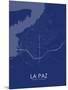 La Paz, Mexico Blue Map-null-Mounted Poster