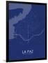 La Paz, Mexico Blue Map-null-Framed Poster