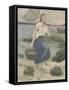 La pêcheuse-Pierre Puvis de Chavannes-Framed Stretched Canvas