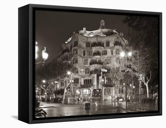 La Pedrera (Casa Mila) by Gaudi, Barcelona, Spain-Jon Arnold-Framed Stretched Canvas