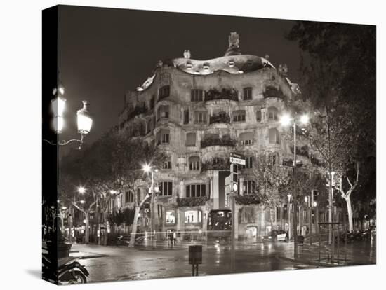 La Pedrera (Casa Mila) by Gaudi, Barcelona, Spain-Jon Arnold-Stretched Canvas