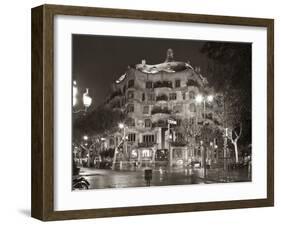 La Pedrera (Casa Mila) by Gaudi, Barcelona, Spain-Jon Arnold-Framed Photographic Print