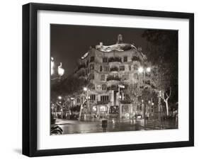 La Pedrera (Casa Mila) by Gaudi, Barcelona, Spain-Jon Arnold-Framed Photographic Print