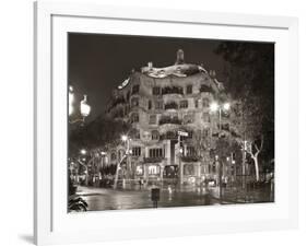 La Pedrera (Casa Mila) by Gaudi, Barcelona, Spain-Jon Arnold-Framed Photographic Print