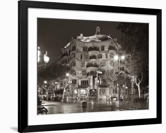 La Pedrera (Casa Mila) by Gaudi, Barcelona, Spain-Jon Arnold-Framed Photographic Print