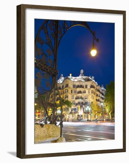 La Pedrera (Casa Mila) by Gaudi, Barcelona, Spain-Jon Arnold-Framed Photographic Print