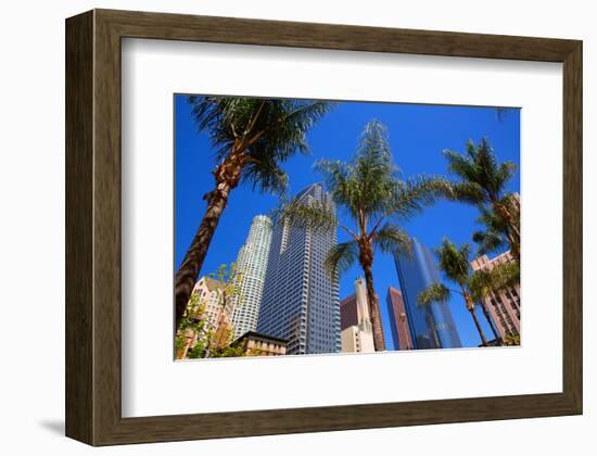 LA-Pershing Square Palm Tress-null-Framed Art Print