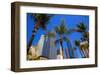 LA-Pershing Square Palm Tress-null-Framed Art Print