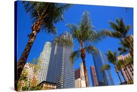 LA-Pershing Square Palm Tress-null-Stretched Canvas