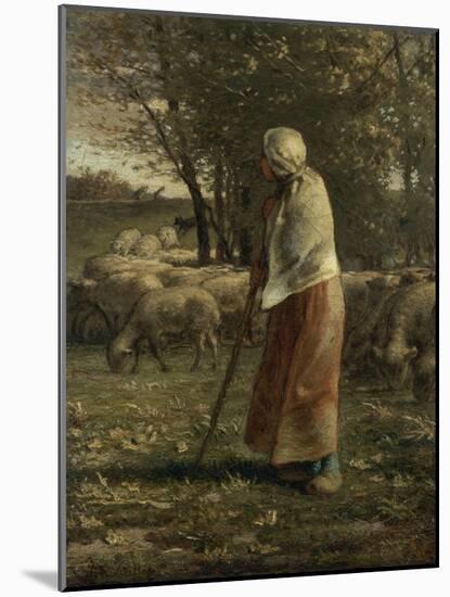 La petite berg?-Jean-François Millet-Mounted Giclee Print