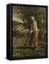 La petite berg?-Jean-François Millet-Framed Stretched Canvas