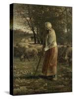 La petite berg?-Jean-François Millet-Stretched Canvas