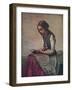 'La petite Liseuse ou Jeune bergère assise et lisant', c1855-Jean-Baptiste-Camille Corot-Framed Giclee Print