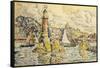 La Phare a Lezardrieux, 1927-Paul Signac-Framed Stretched Canvas