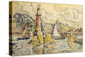 La Phare a Lezardrieux, 1927-Paul Signac-Stretched Canvas