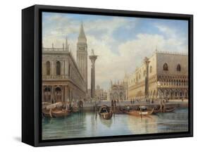 La Piazza San Marco, Venice, 1864-Salomon Corrodi-Framed Stretched Canvas