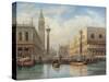 La Piazza San Marco, Venice, 1864-Salomon Corrodi-Stretched Canvas