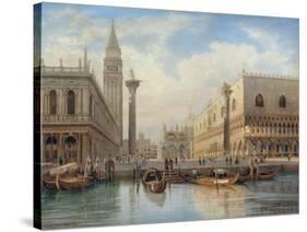 La Piazza San Marco, Venice, 1864-Salomon Corrodi-Stretched Canvas