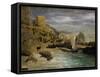 La Piccola Marina in Capri-Vittorio Benisson-Framed Stretched Canvas