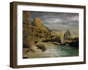 La Piccola Marina in Capri-Vittorio Benisson-Framed Giclee Print