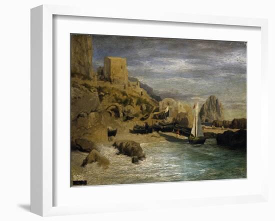 La Piccola Marina in Capri-Vittorio Benisson-Framed Giclee Print