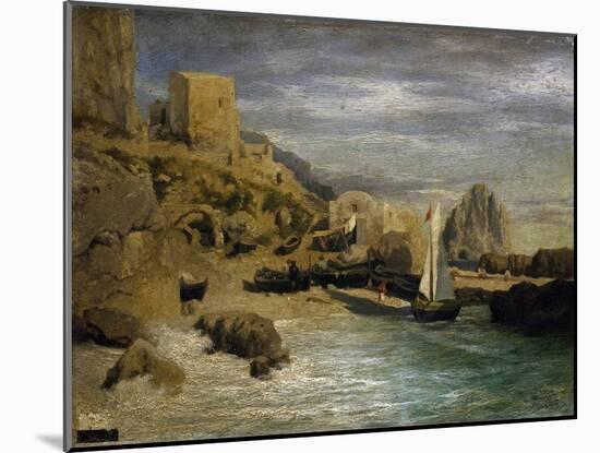 La Piccola Marina in Capri-Vittorio Benisson-Mounted Giclee Print