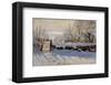 La Pie, Effet de Neige-Claude Monet-Framed Art Print