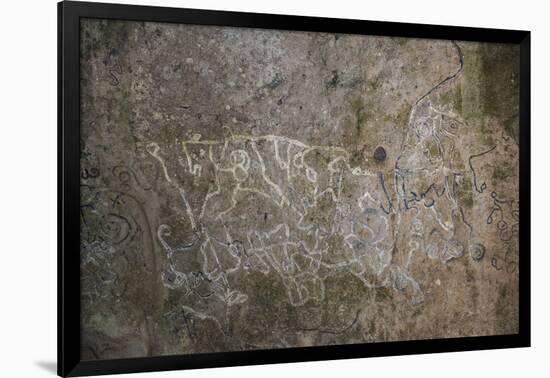 La Piedra Pintada petroglyphs, El Valle de Anton, Panama, Central America-Michael Runkel-Framed Photographic Print