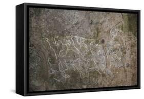 La Piedra Pintada petroglyphs, El Valle de Anton, Panama, Central America-Michael Runkel-Framed Stretched Canvas