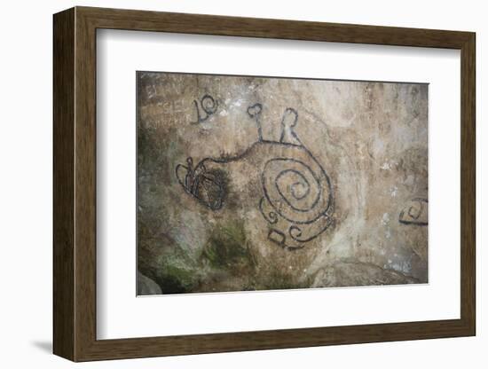 La Piedra Pintada petroglyphs, El Valle de Anton, Panama, Central America-Michael Runkel-Framed Photographic Print