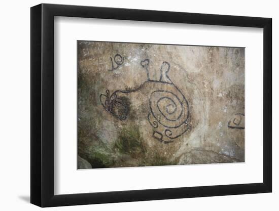 La Piedra Pintada petroglyphs, El Valle de Anton, Panama, Central America-Michael Runkel-Framed Photographic Print