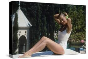 La Piscine 1968 Directed by Jacques Deray Romy Schneider-null-Stretched Canvas