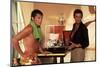 La piscine by Jacques Deray with Alain Delon and Maurice Ronet, 1969 (lampe Bulb d'Ingo Maurer) (ph-null-Mounted Photo