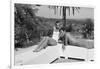 La piscine by Jacques Deray with Alain Delon and Romy Schneider, 1969 (b/w photo)-null-Framed Photo