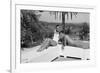 La piscine by Jacques Deray with Alain Delon and Romy Schneider, 1969 (b/w photo)-null-Framed Photo