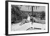 La piscine by Jacques Deray with Alain Delon and Romy Schneider, 1969 (b/w photo)-null-Framed Photo