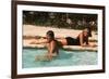 La piscine by Jacques Deray with Alain Delon and Romy Schneider, 1969 (photo)-null-Framed Photo