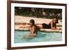 La piscine by Jacques Deray with Alain Delon and Romy Schneider, 1969 (photo)-null-Framed Photo