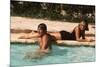 La piscine by Jacques Deray with Alain Delon and Romy Schneider, 1969 (photo)-null-Mounted Photo