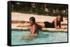 La piscine by Jacques Deray with Alain Delon and Romy Schneider, 1969 (photo)-null-Framed Stretched Canvas