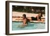 La piscine by Jacques Deray with Alain Delon and Romy Schneider, 1969 (photo)-null-Framed Photo